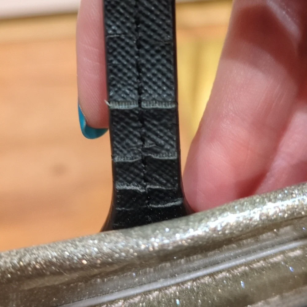 Kate Spade GUC Mavis Silver Taden Street Tote Shimmer Glitter Bag Purse CALLOUTS - Picture 14 of 16